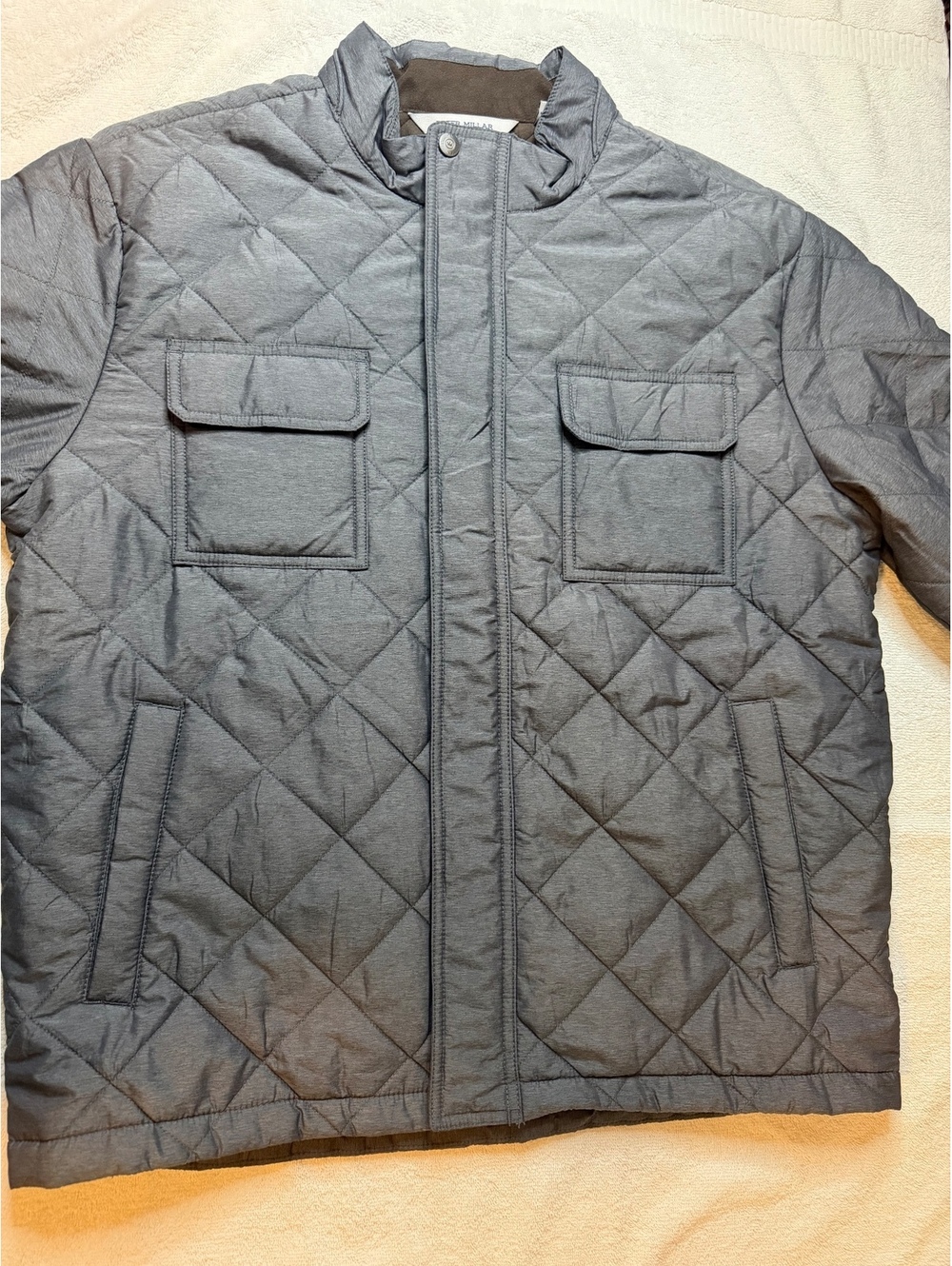 Peter Millar Men's Quilted Jacket Gray Size L - #1073